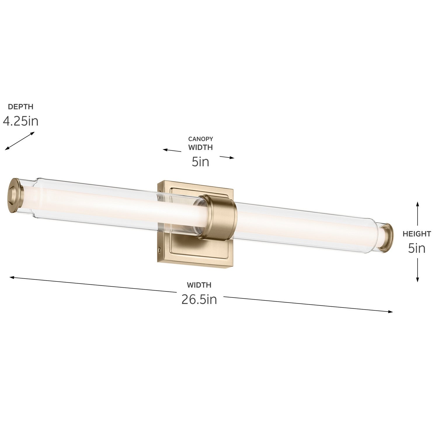 Kichler - 55238CPZLED - LED Linear Bath - Laurene - Champagne Bronze
