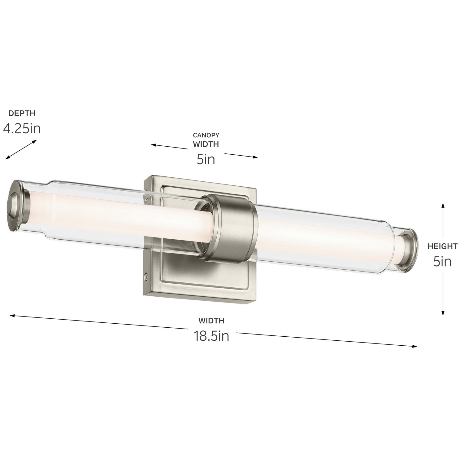 Kichler - 55237NILED - LED Bath Bar - Laurene - Brushed Nickel