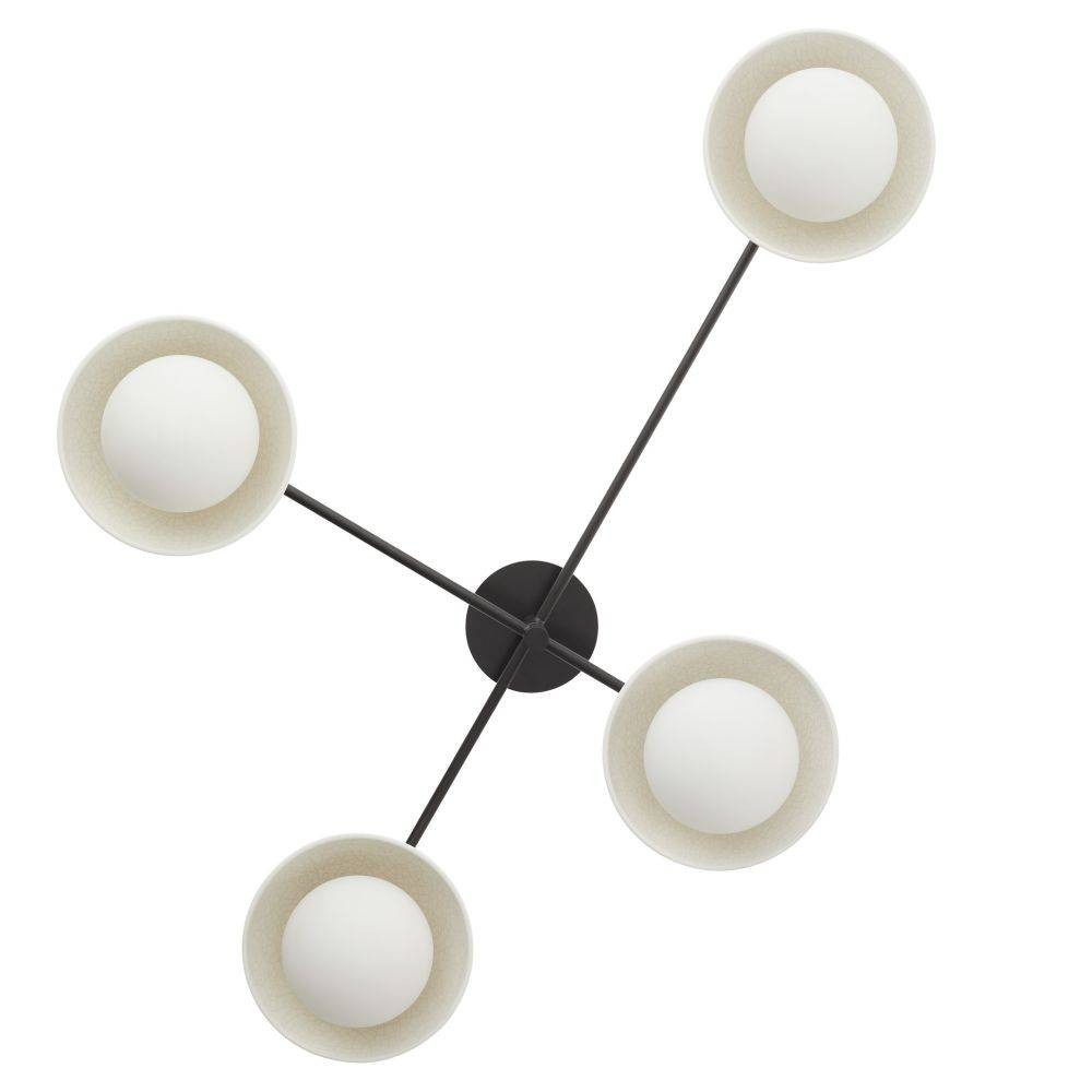Arteriors - GADFC03 - Four Light Flush Mount - Glaze - Ivory Stained Crackle