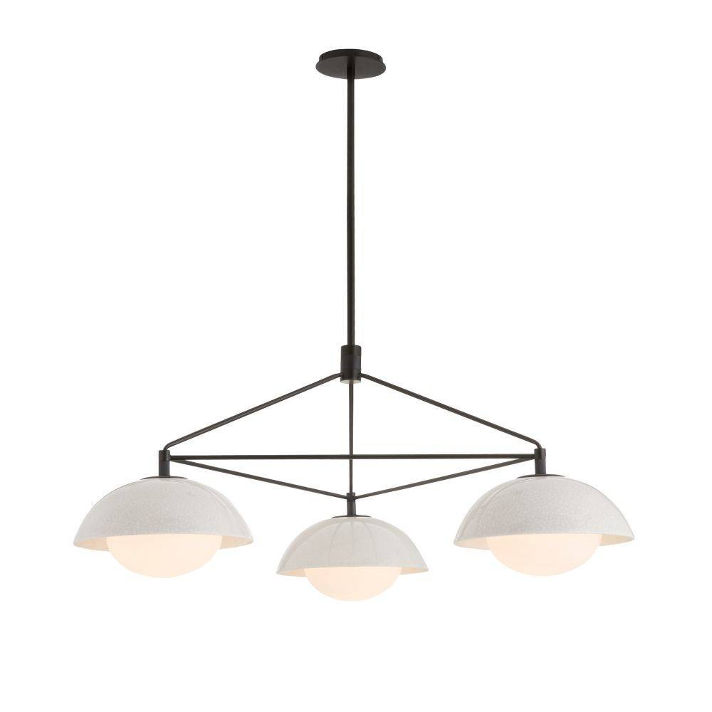 Arteriors - GADMC01 - Three Light Chandelier - Glaze - Ivory Stained Crackle