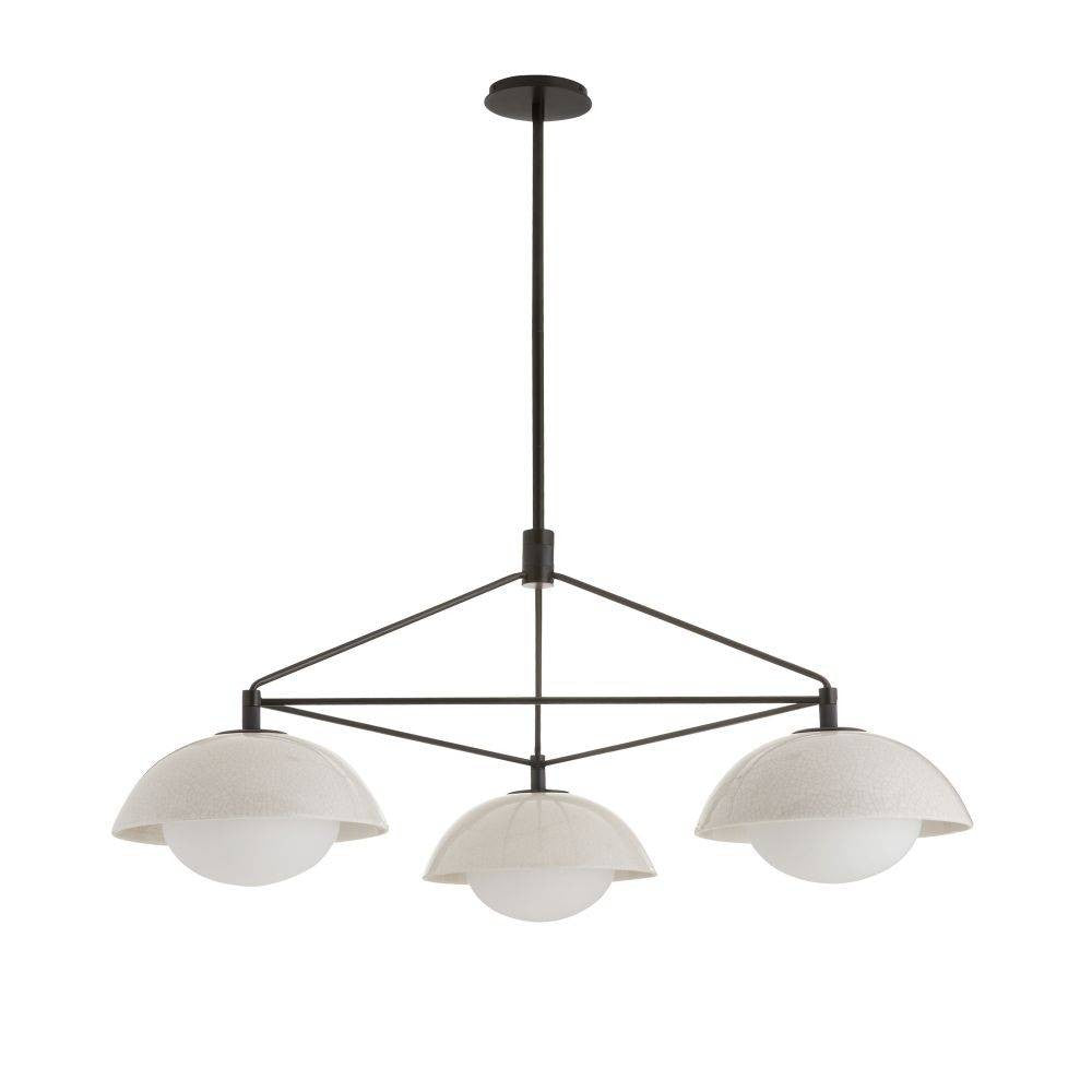 Arteriors - GADMC01 - Three Light Chandelier - Glaze - Ivory Stained Crackle