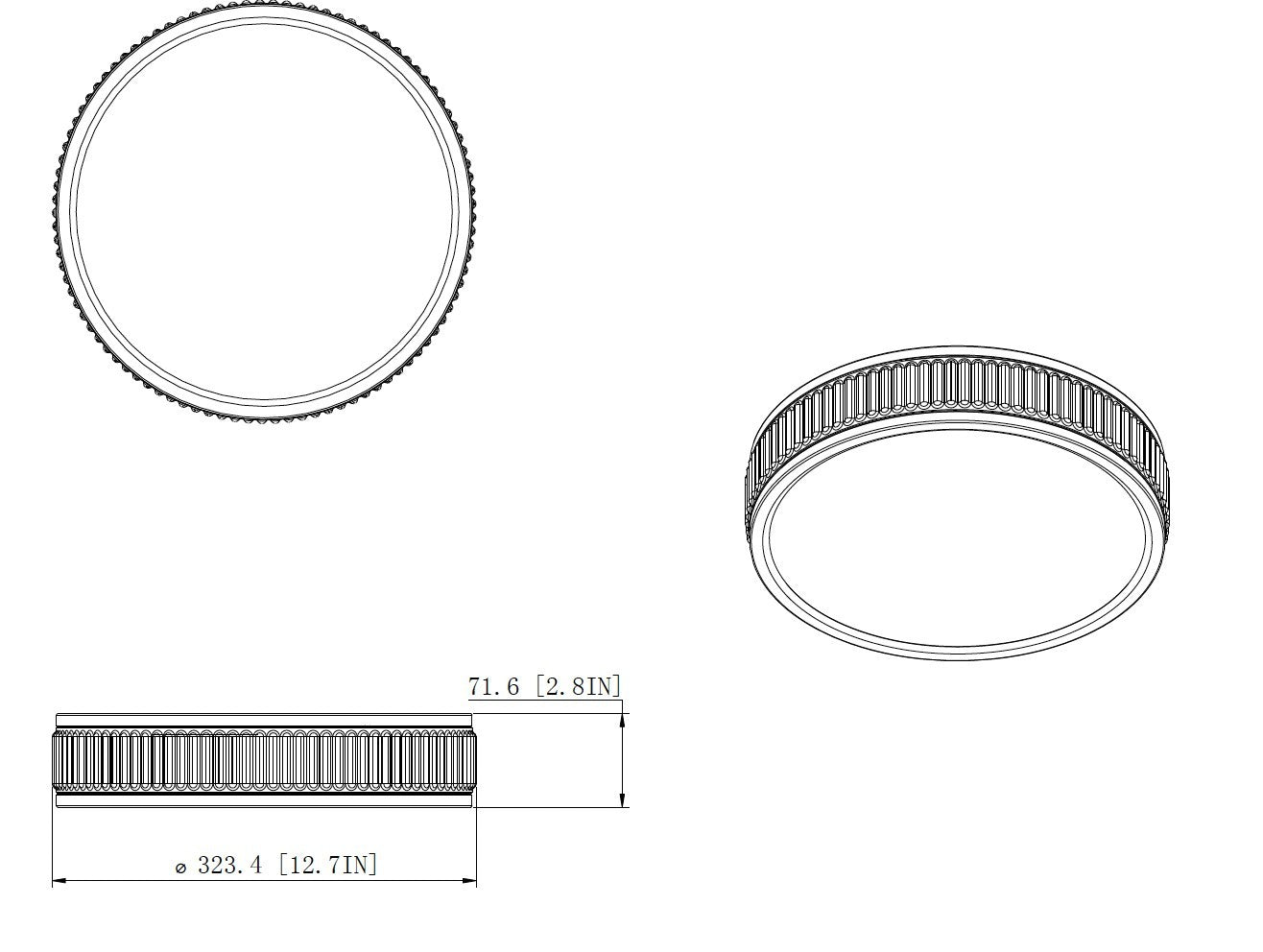 Z-Lite - 1013F12-MGLD-LED - LED Flush Mount - Stari - Modern Gold