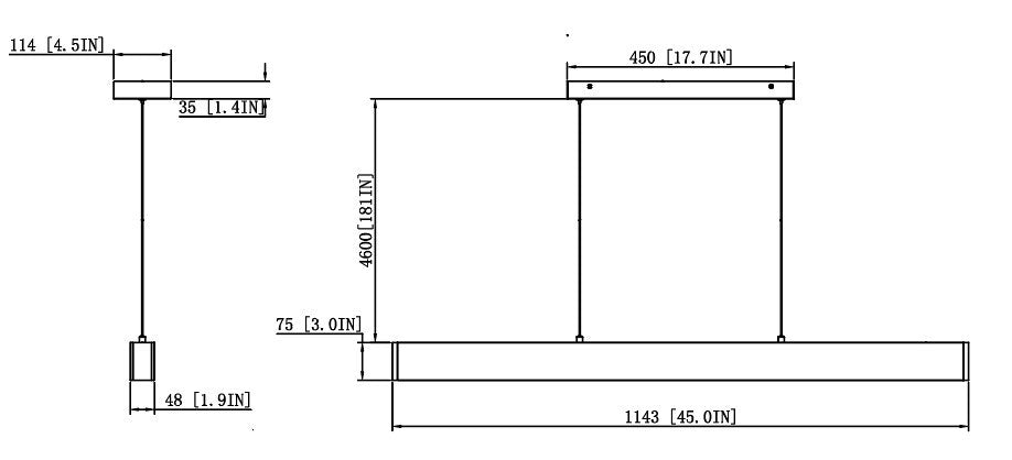 Z-Lite - 1016-45L-MB-LED - LED Linear Chandelier - Hudson - Matte Black
