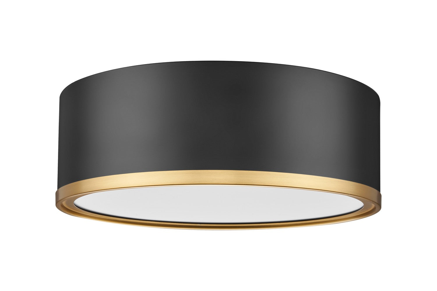 Z-Lite - 1018F12-MB-MGLD-LED - LED Flush Mount - Bradley - Matte Black + Modern Gold