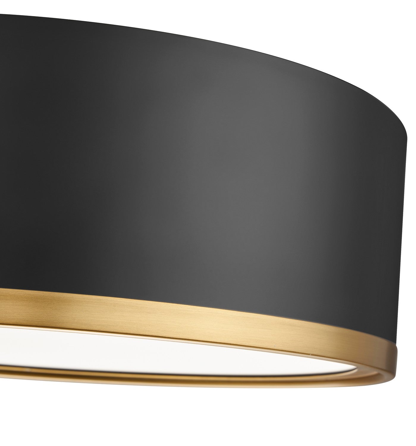 Z-Lite - 1018F12-MB-MGLD-LED - LED Flush Mount - Bradley - Matte Black + Modern Gold