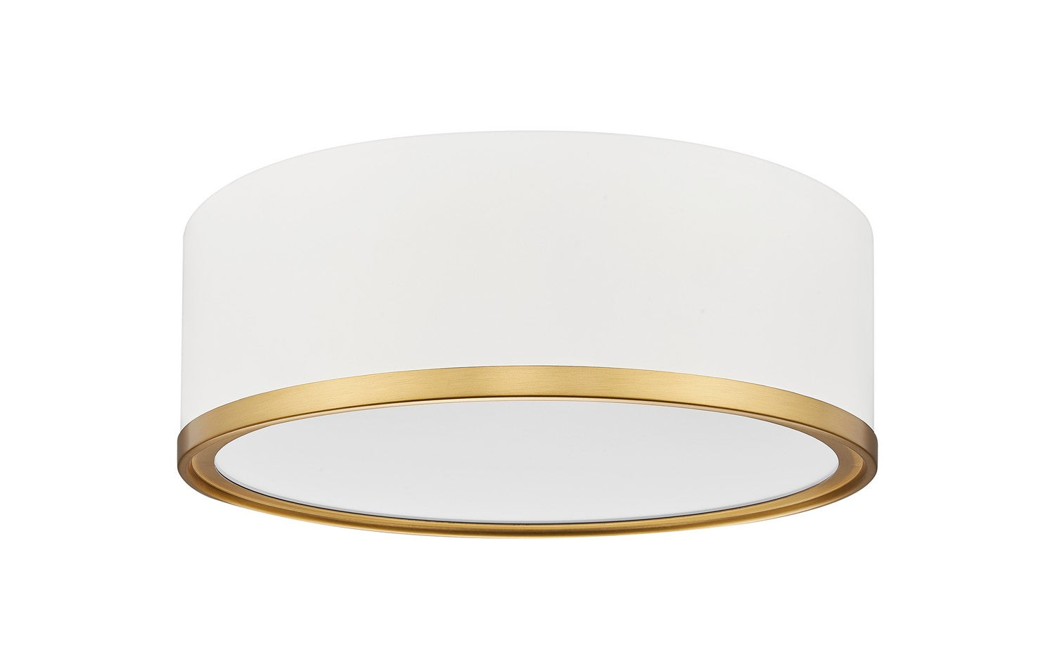 Z-Lite - 1018F12-MW-MGLD-LED - LED Flush Mount - Bradley - Matte White + Modern Gold