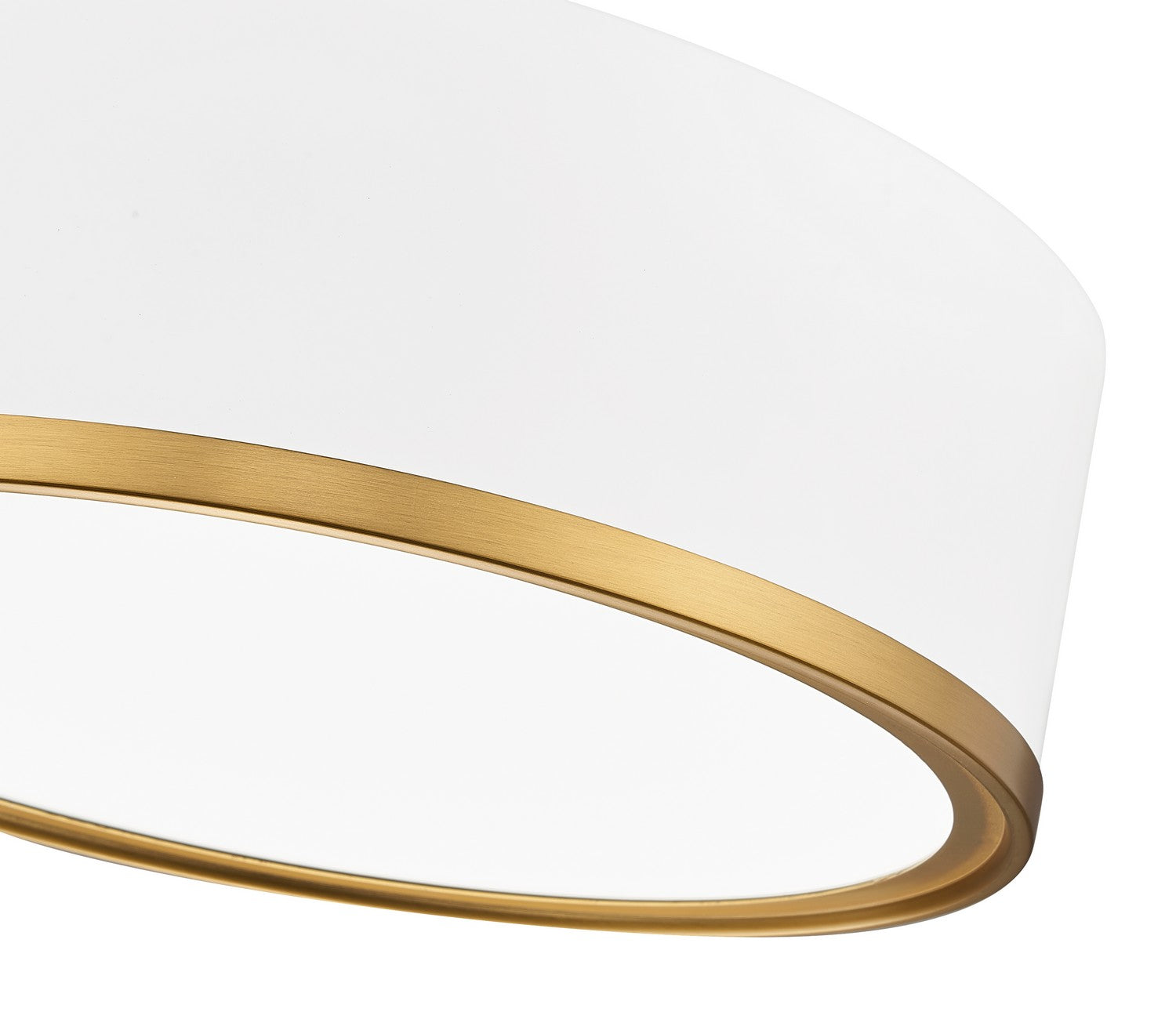 Z-Lite - 1018F12-MW-MGLD-LED - LED Flush Mount - Bradley - Matte White + Modern Gold