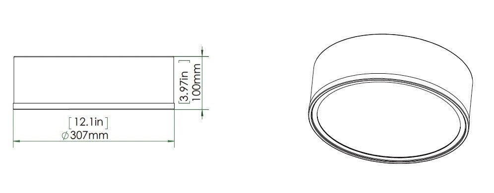 Z-Lite - 1018F12-MW-MGLD-LED - LED Flush Mount - Bradley - Matte White + Modern Gold