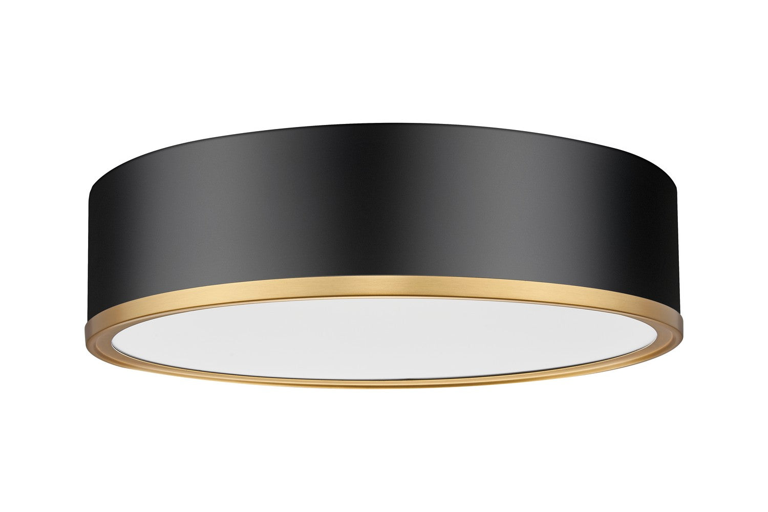Z-Lite - 1018F16-MB-MGLD-LED - LED Flush Mount - Bradley - Matte Black + Modern Gold