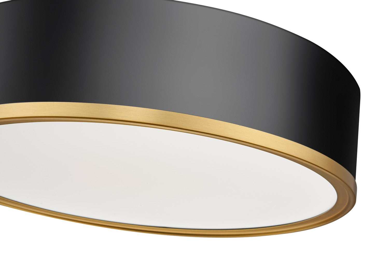 Z-Lite - 1018F16-MB-MGLD-LED - LED Flush Mount - Bradley - Matte Black + Modern Gold