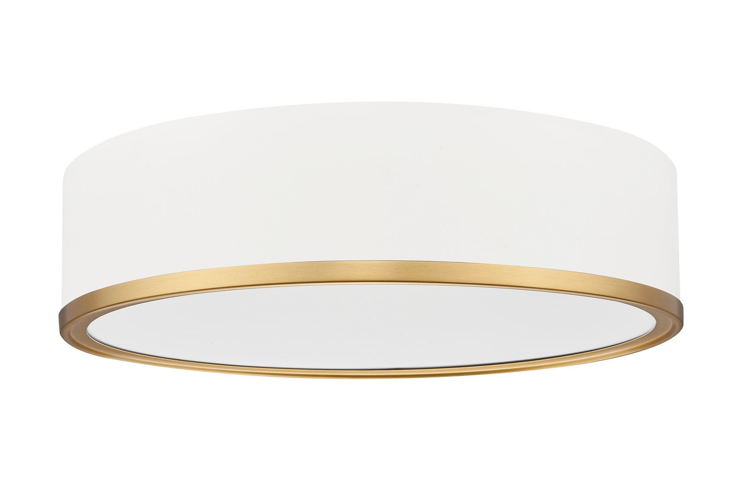 Z-Lite - 1018F16-MW-MGLD-LED - LED Flush Mount - Bradley - Matte White + Modern Gold