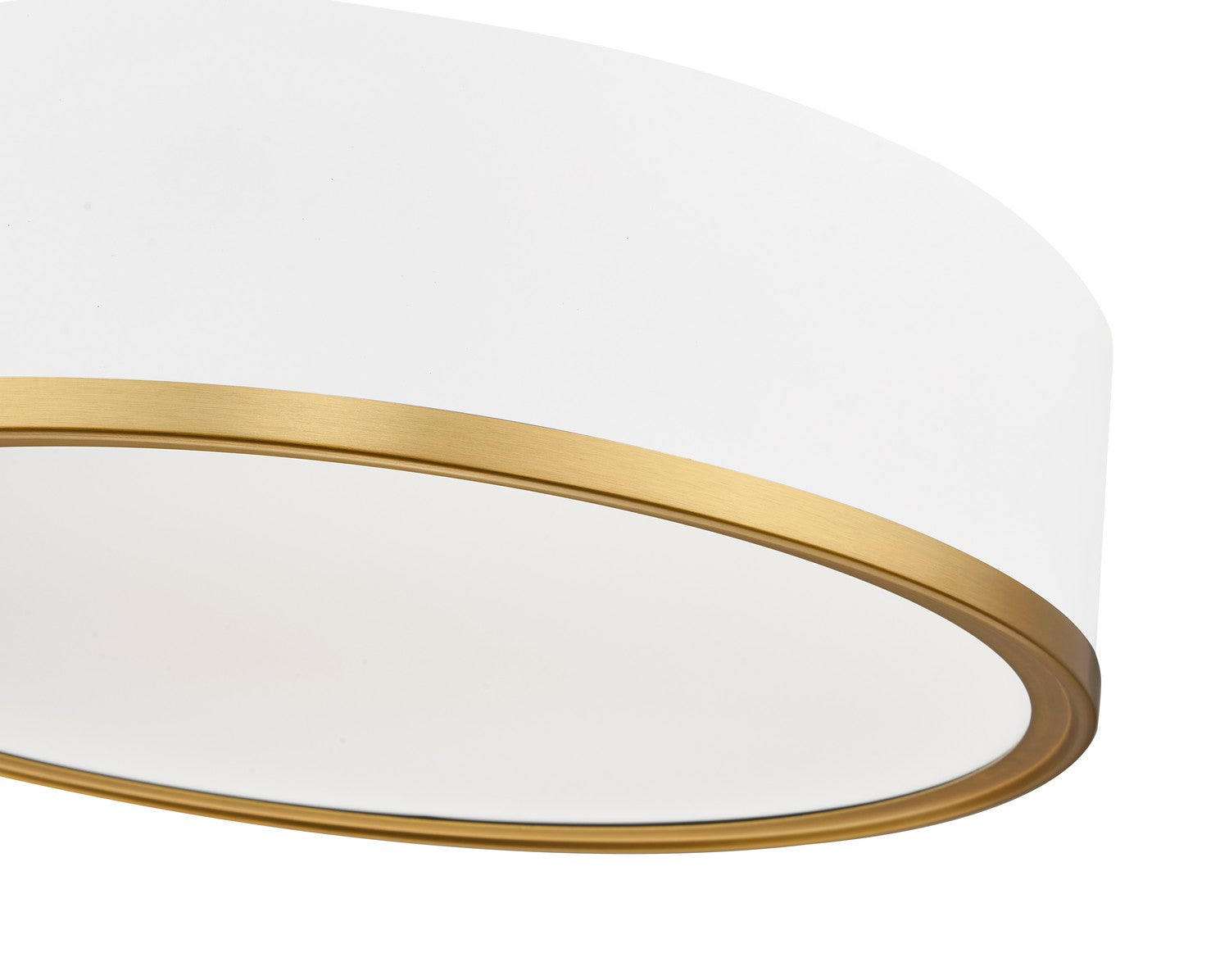 Z-Lite - 1018F16-MW-MGLD-LED - LED Flush Mount - Bradley - Matte White + Modern Gold