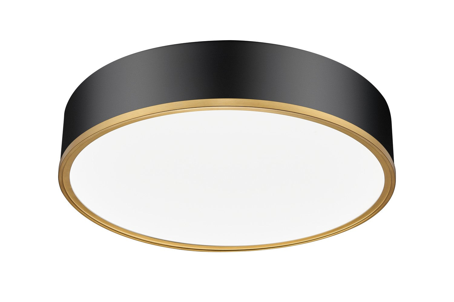 Z-Lite - 1018F20-MB-MGLD-LED - LED Flush Mount - Bradley - Matte Black + Modern Gold