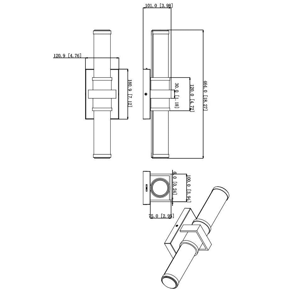 Z-Lite - 1019-18W-BN-LED - LED Vanity - Idris - Brushed Nickel
