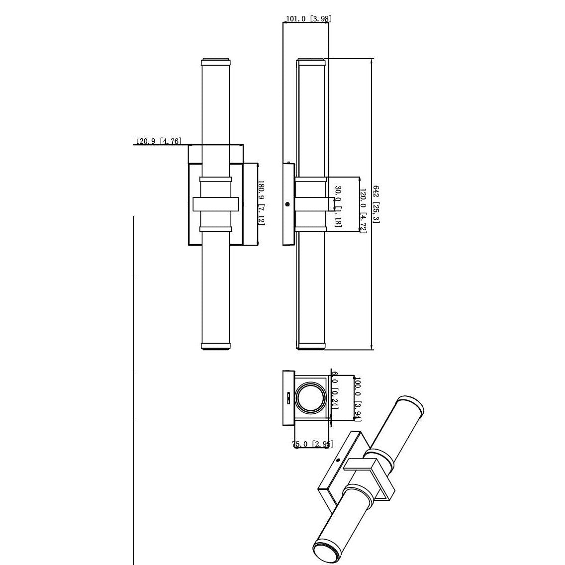 Z-Lite - 1019-25W-BN-LED - LED Vanity - Idris - Brushed Nickel