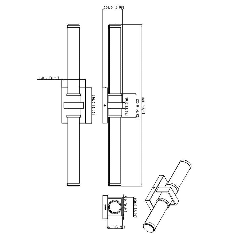 Z-Lite - 1019-32W-BN-LED - LED Vanity - Idris - Brushed Nickel