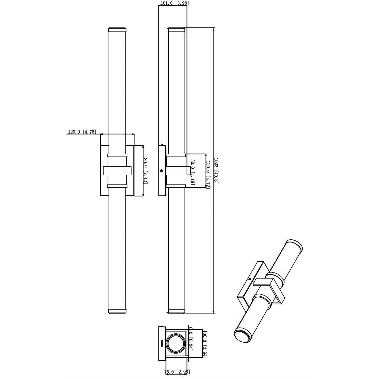 Z-Lite - 1019-40W-MB-LED - LED Vanity - Idris - Matte Black