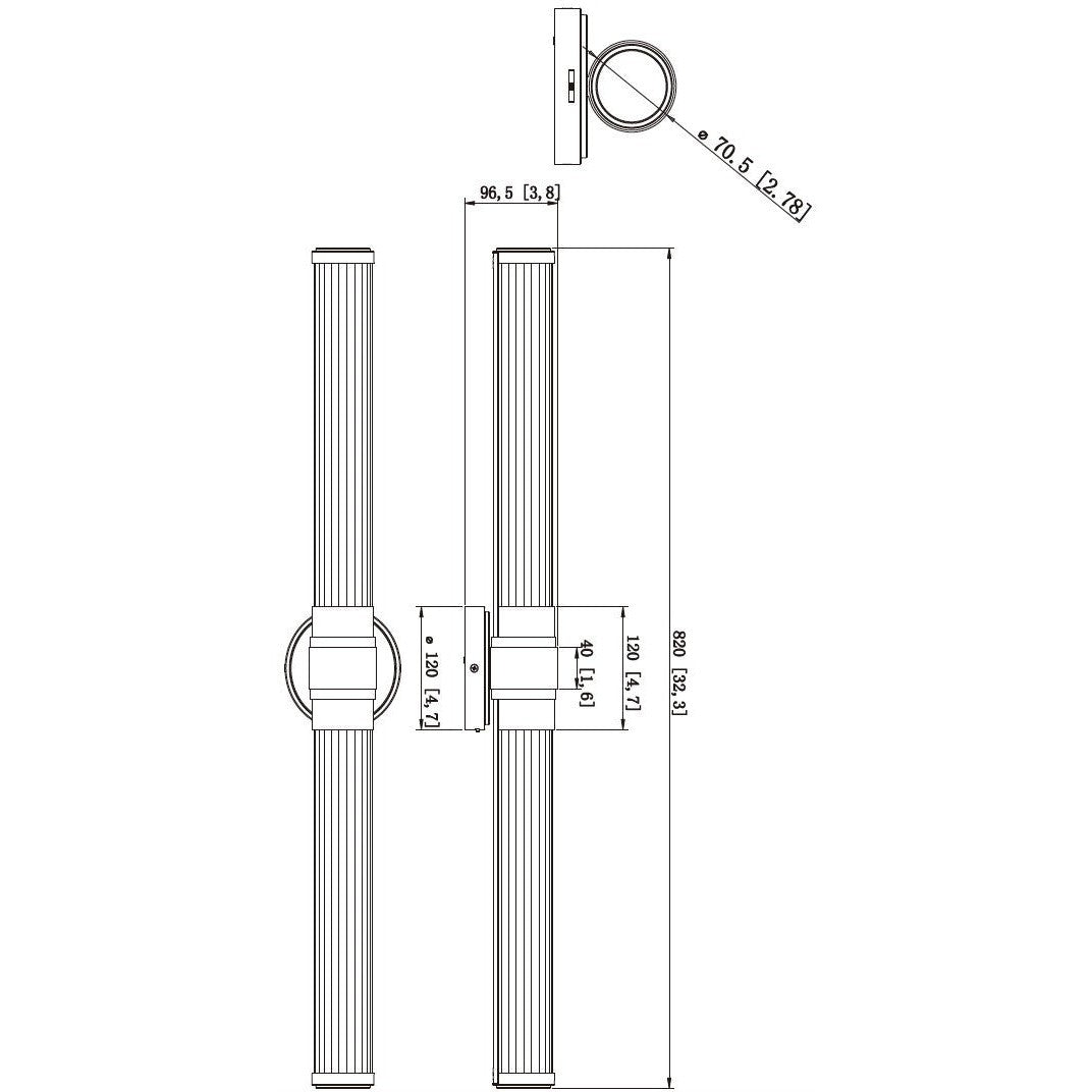 Z-Lite - 1020-32W-CH-LED - LED Vanity - Warwick - Chrome