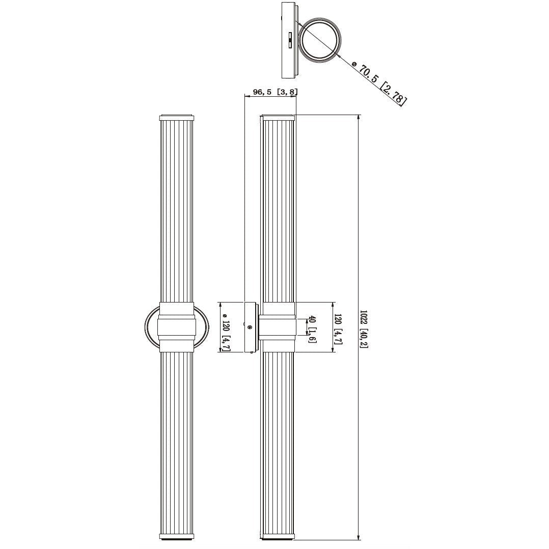 Z-Lite - 1020-40W-CH-LED - LED Vanity - Warwick - Chrome