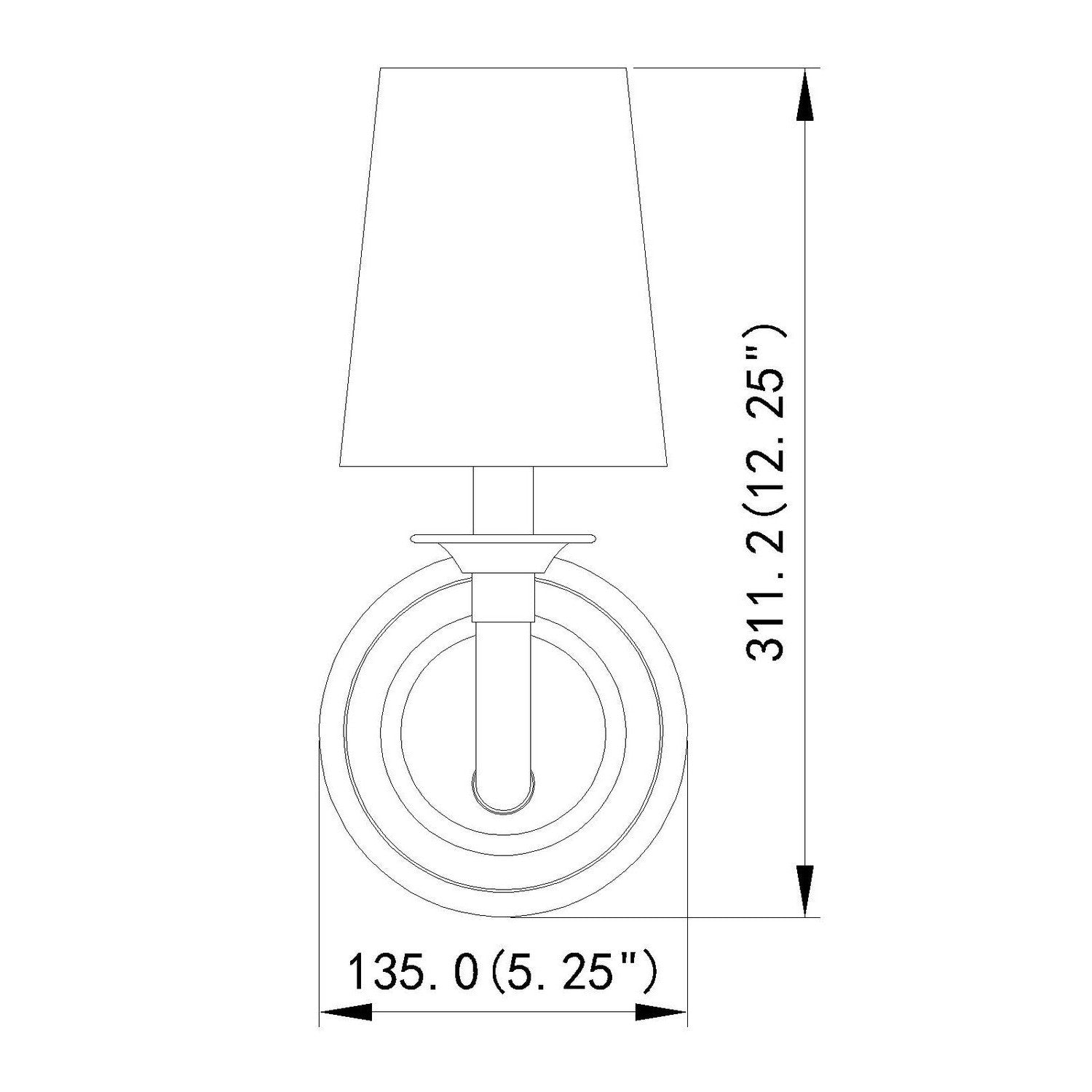 Z-Lite - 1950-1S-RB - One Light Wall Sconce - Katerina - Rubbed Brass