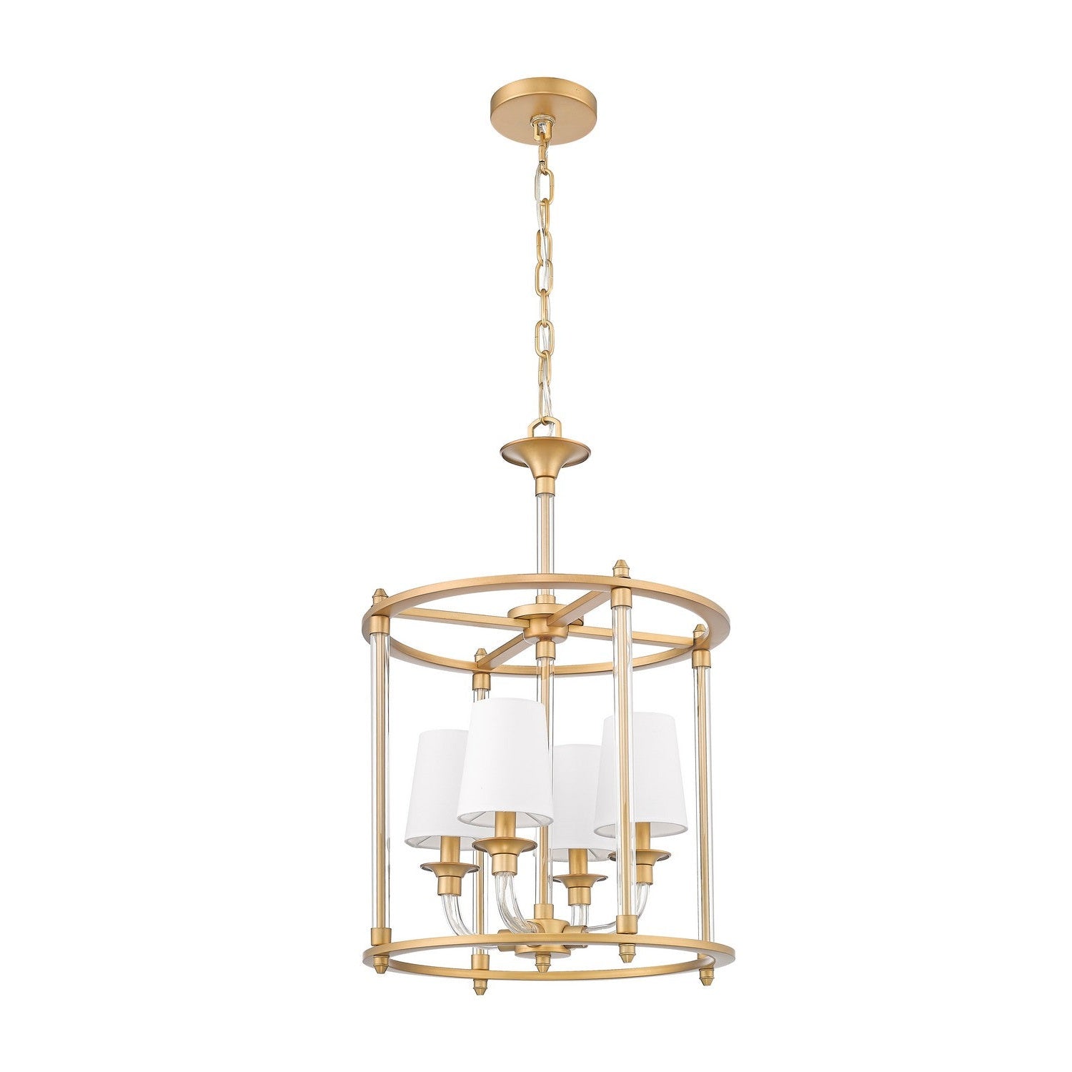 Z-Lite - 1950-4C-RB - Four Light Chandelier - Katerina - Rubbed Brass