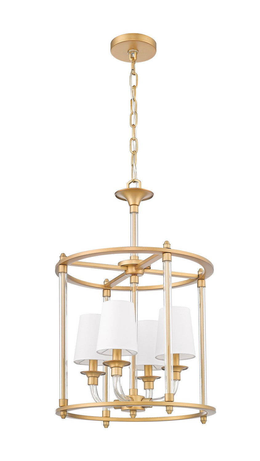 Z-Lite - 1950-4C-RB - Four Light Chandelier - Katerina - Rubbed Brass