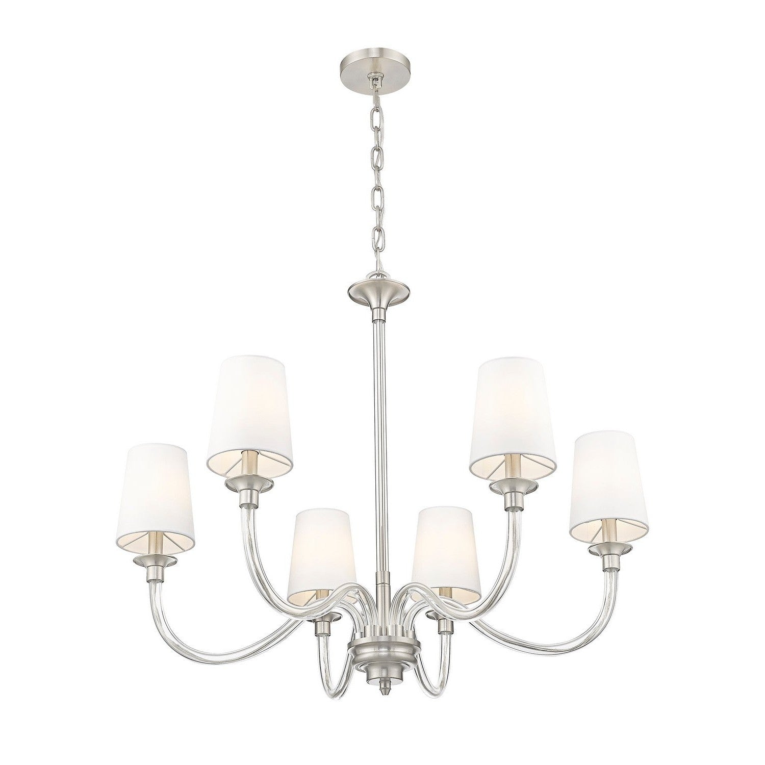 Z-Lite - 1950-6BN - Six Light Chandelier - Katerina - Brushed Nickel