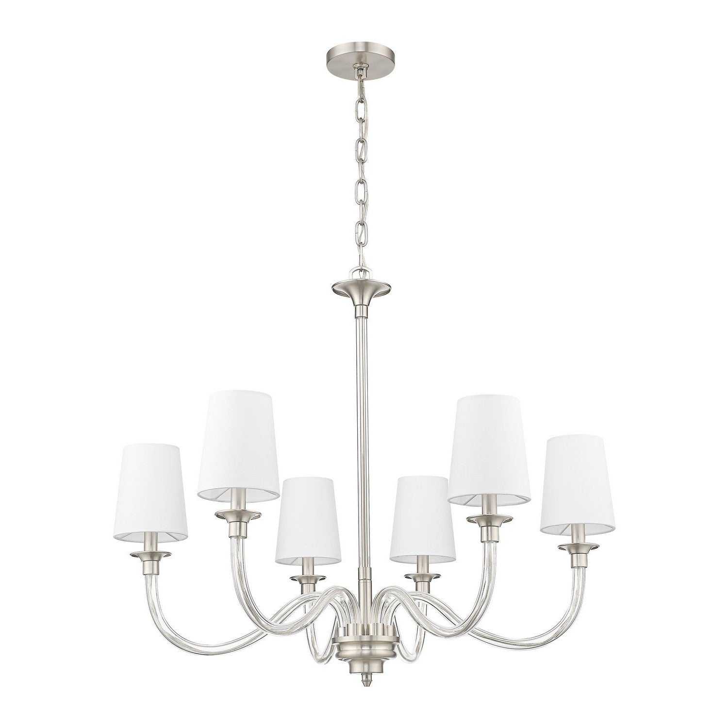 Z-Lite - 1950-6BN - Six Light Chandelier - Katerina - Brushed Nickel