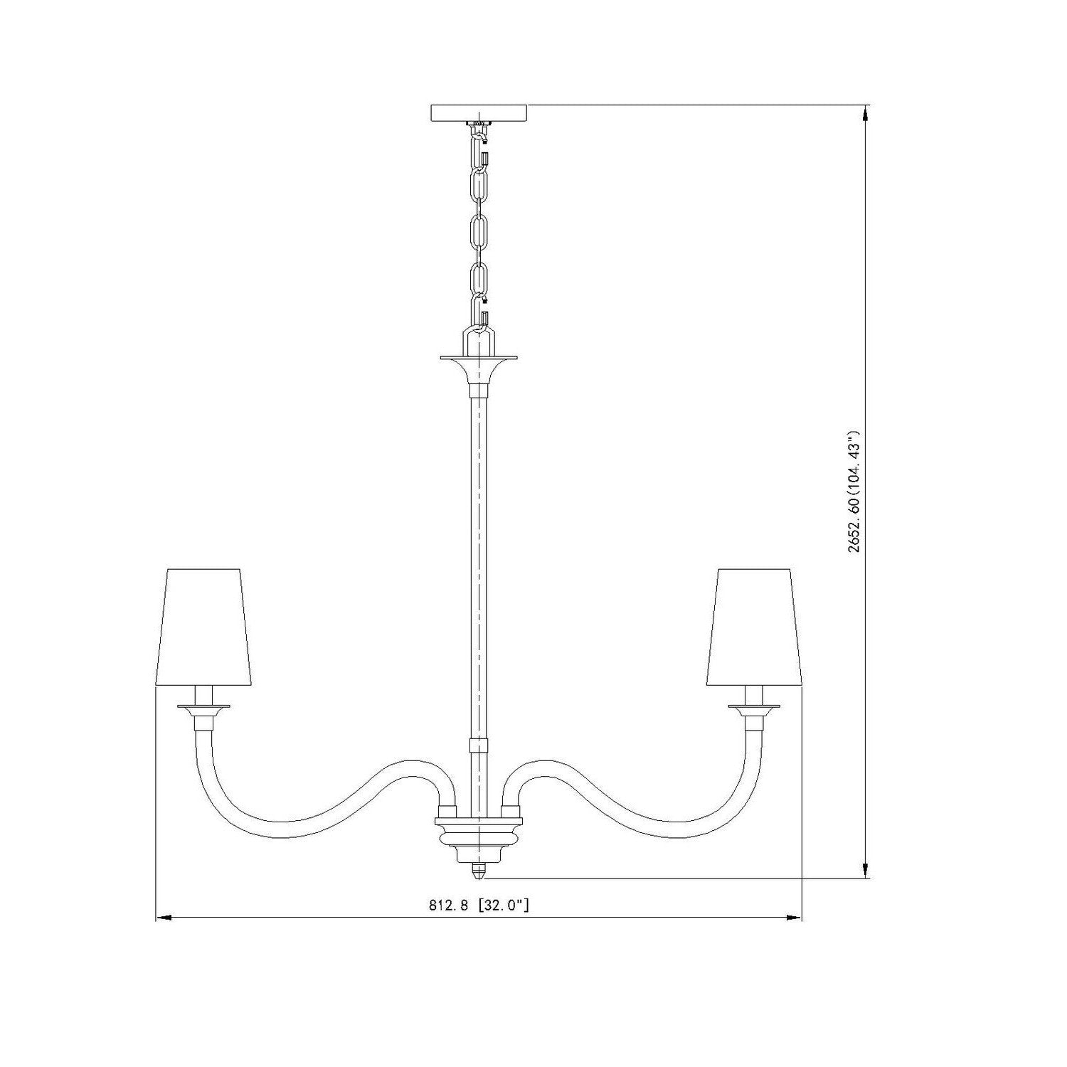 Z-Lite - 1950-6RB - Six Light Chandelier - Katerina - Rubbed Brass