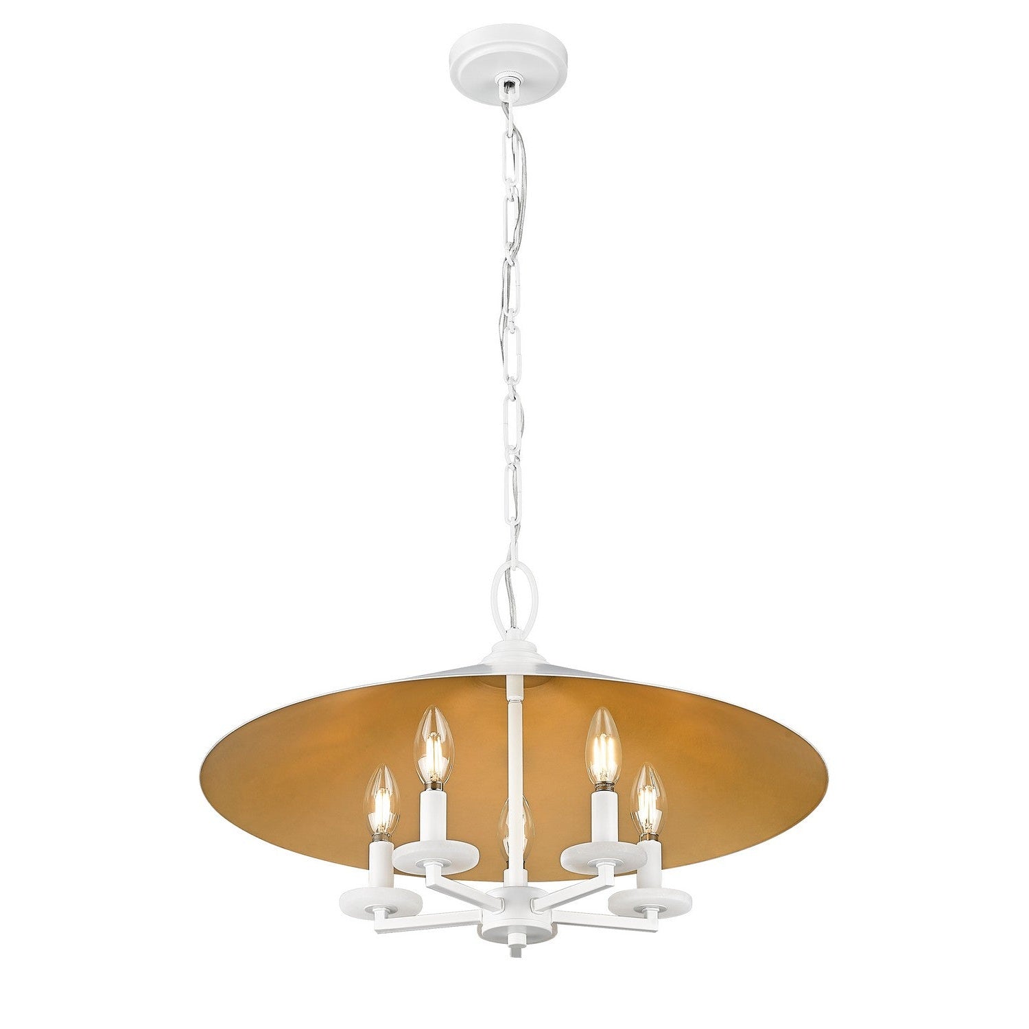 Z-Lite - 1953-22MW - Five Light Pendant - Rialto - Matte White