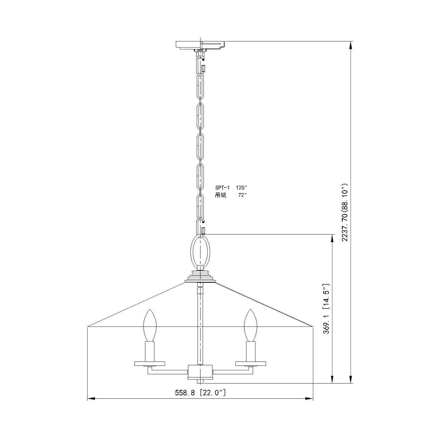 Z-Lite - 1953-22MW - Five Light Pendant - Rialto - Matte White