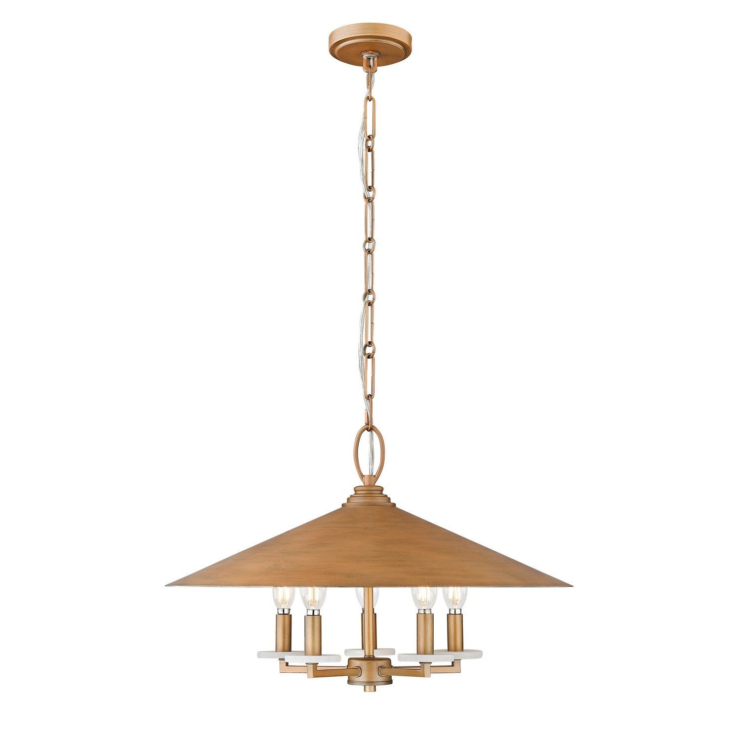 Z-Lite - 1953-22SGD - Five Light Pendant - Rialto - Signature Gold