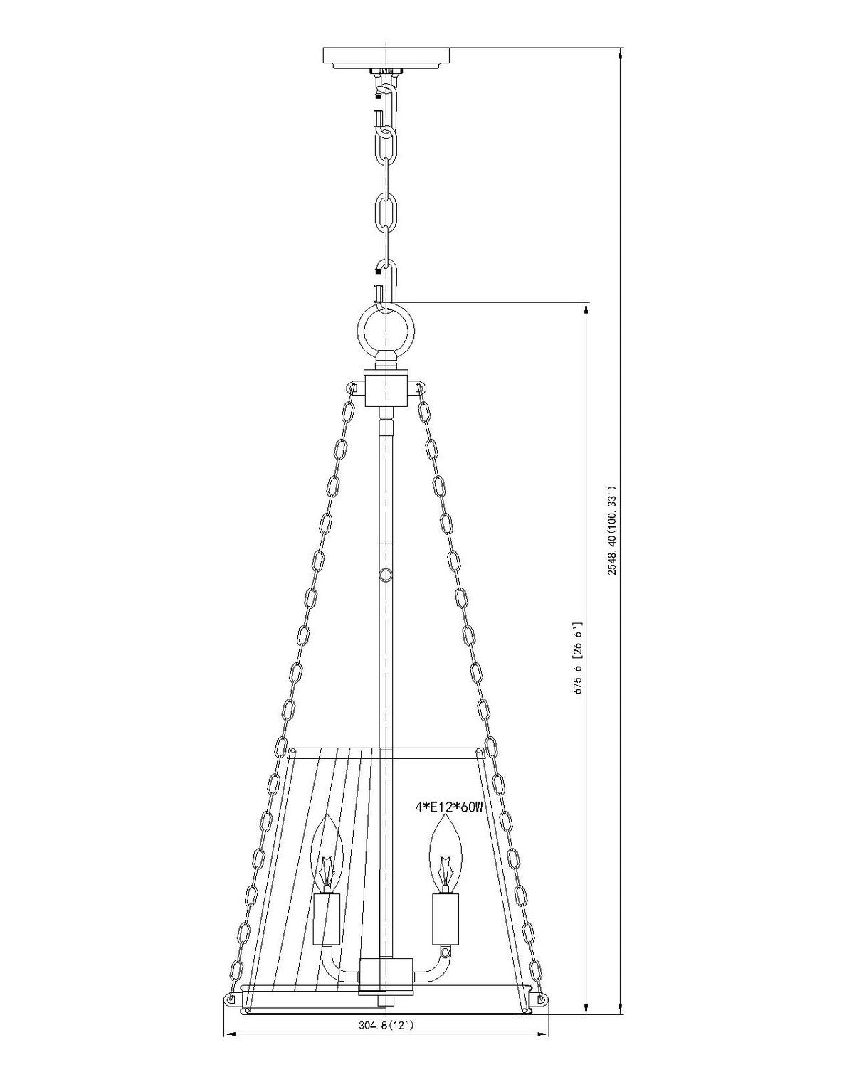 Z-Lite - 1954P12-MGLD - Four Light Pendant - Madeline - Modern Gold