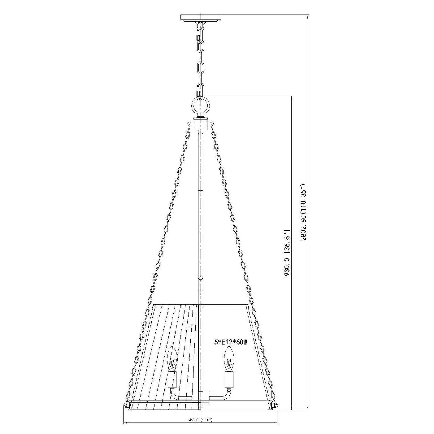 Z-Lite - 1954P18-BN - Five Light Pendant - Madeline - Brushed Nickel