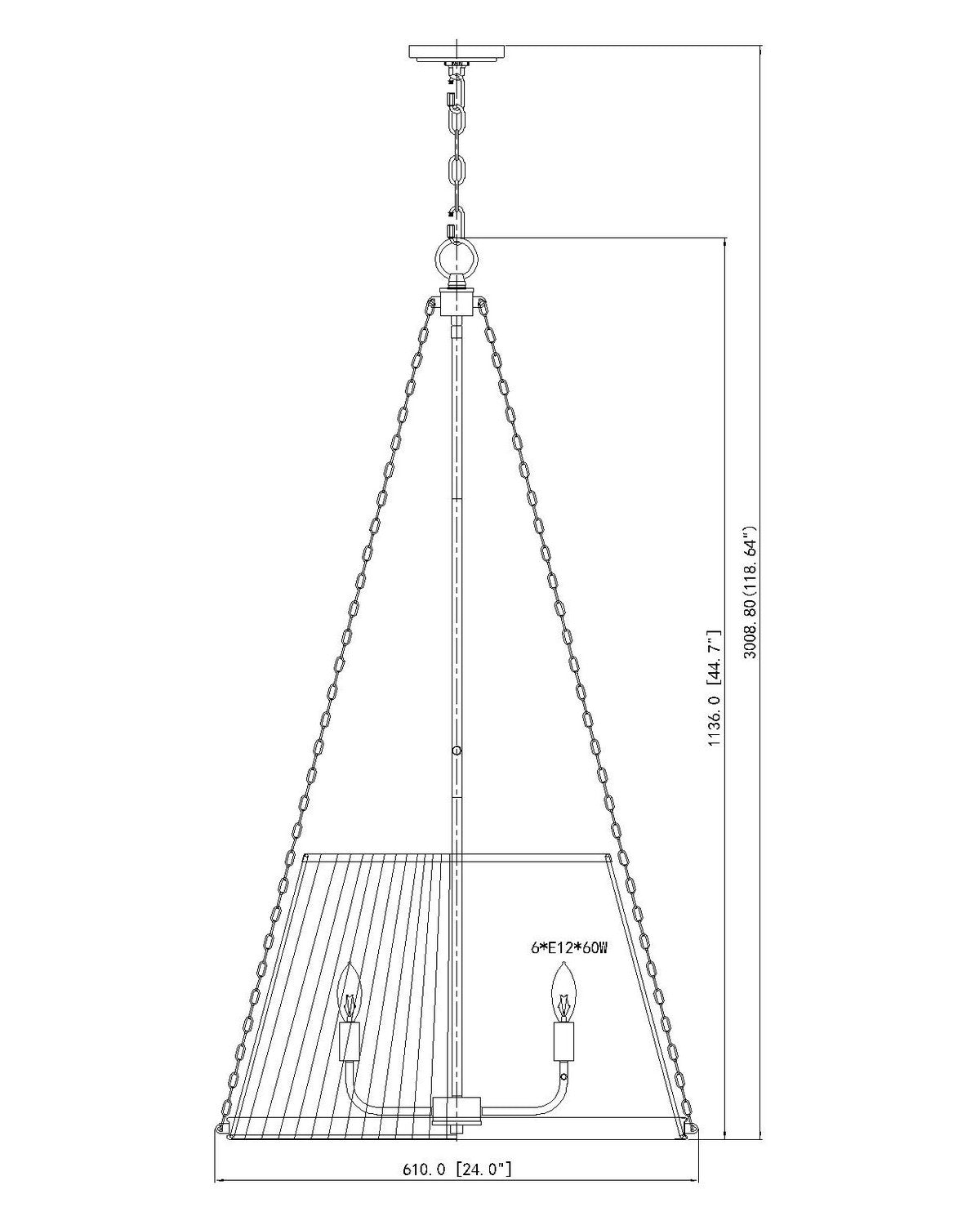 Z-Lite - 1954P24-BN - Six Light Pendant - Madeline - Brushed Nickel