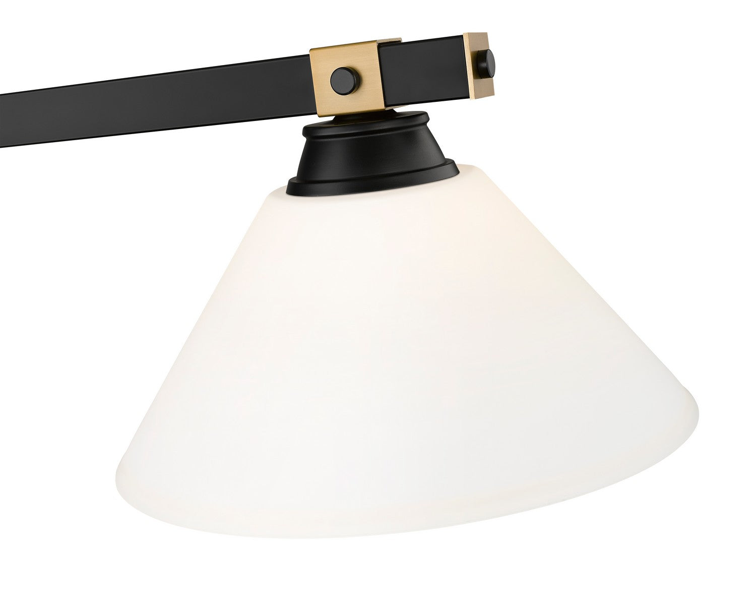 Z-Lite - 1955-3MB-RB-AMO14 - Three Light Billiard - Bronte - Matte Black + Rubbed Brass