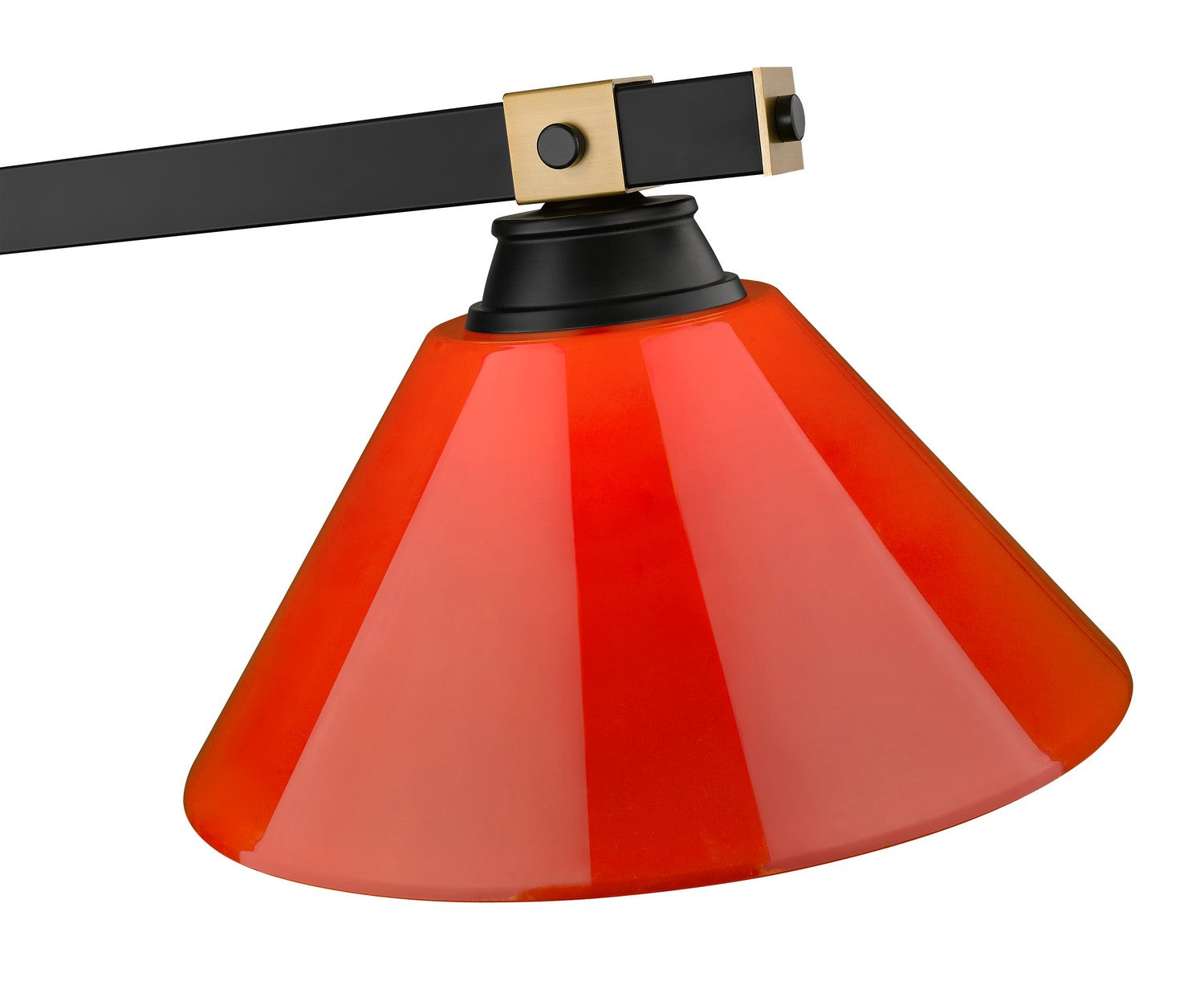 Z-Lite - 1955-3MB-RB-ARBG - Three Light Billiard - Bronte - Matte Black + Rubbed Brass