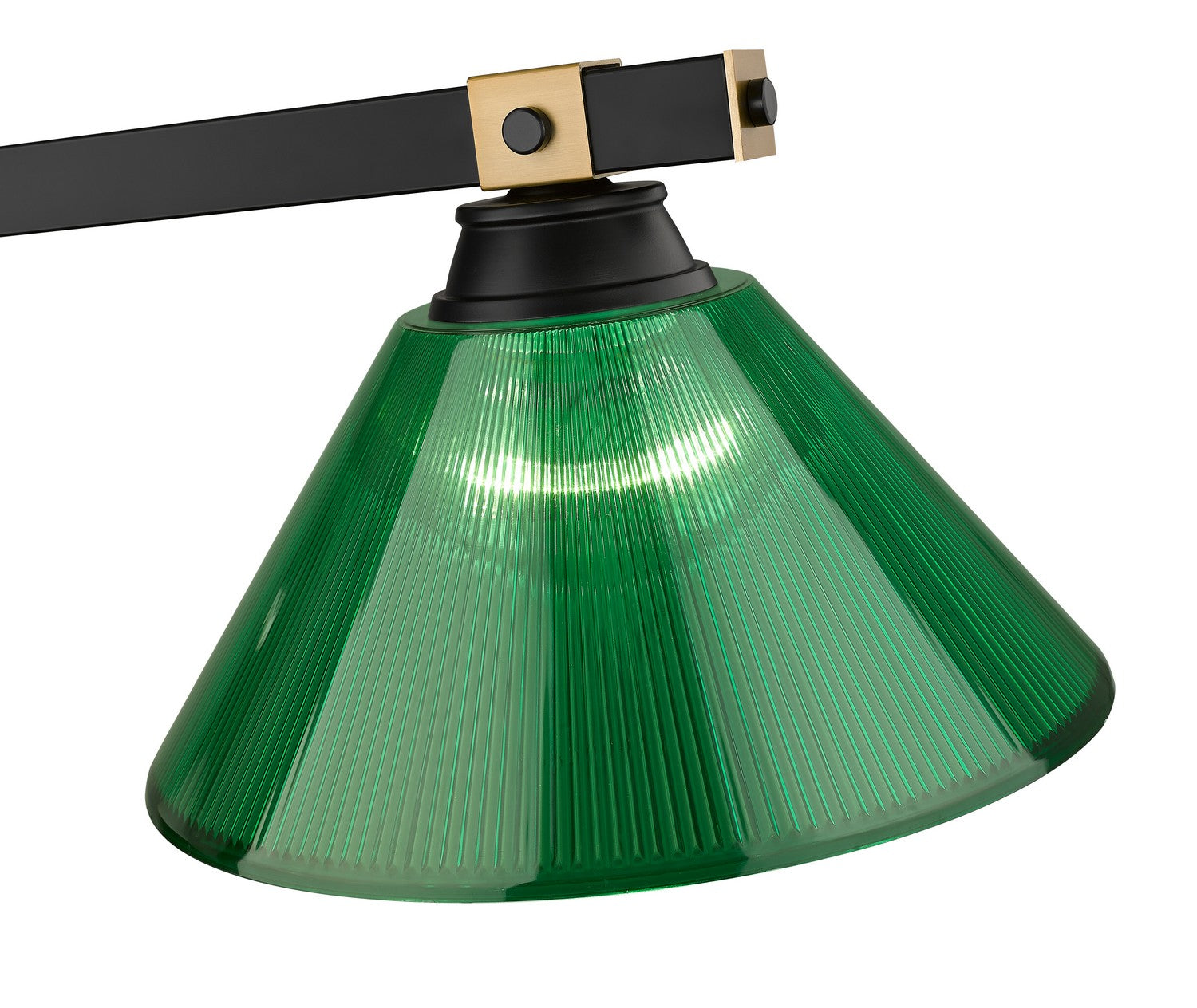 Z-Lite - 1955-3MB-RB-ARG - Three Light Billiard - Bronte - Matte Black + Rubbed Brass