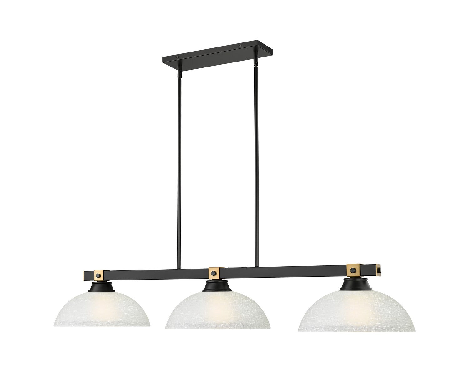 Z-Lite - 1955-3MB-RB-DWL14 - Three Light Billiard - Bronte - Matte Black + Rubbed Brass