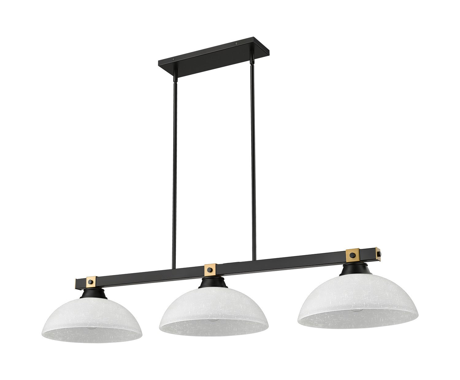 Z-Lite - 1955-3MB-RB-DWL14 - Three Light Billiard - Bronte - Matte Black + Rubbed Brass