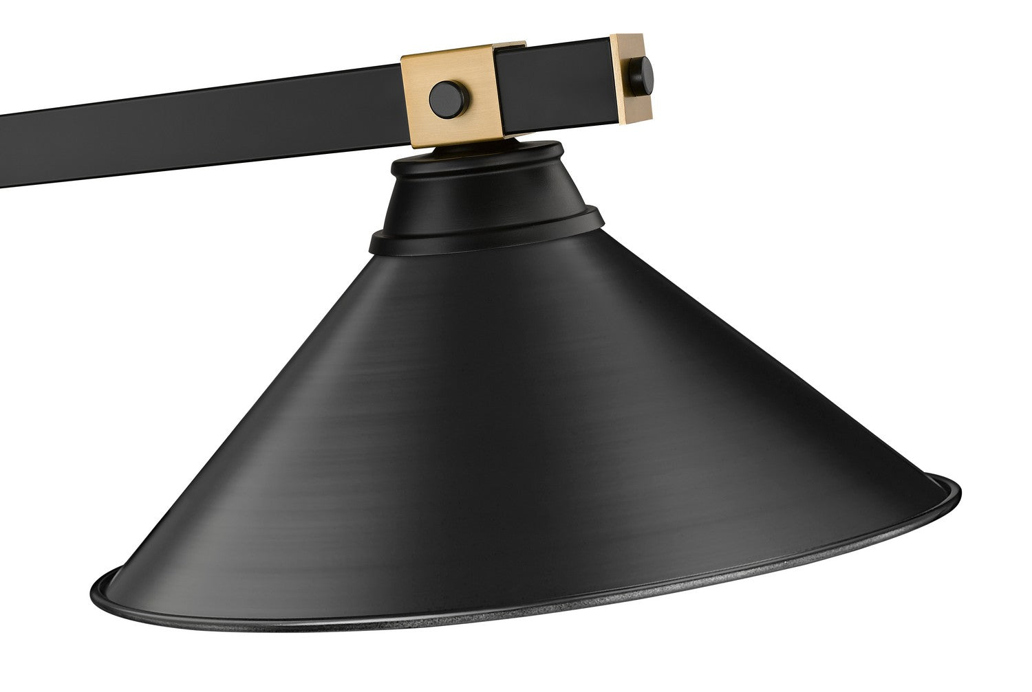 Z-Lite - 1955-3MB-RB-MB15 - Three Light Billiard - Bronte - Matte Black + Rubbed Brass