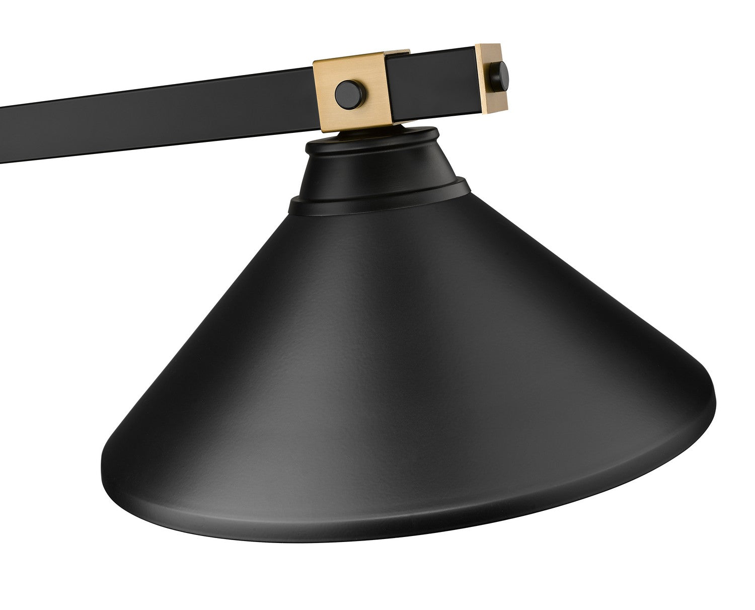 Z-Lite - 1955-3MB-RB-MMB - Three Light Billiard - Bronte - Matte Black + Rubbed Brass