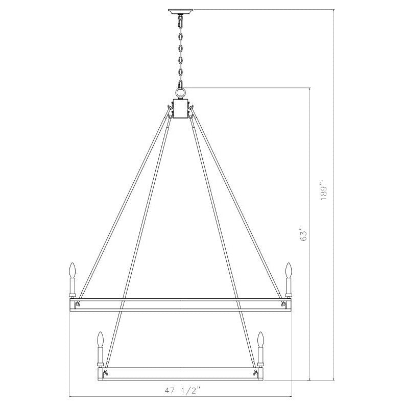 Z-Lite - 4005-20MB - 20 Light Chandelier - Dennison - Matte Black