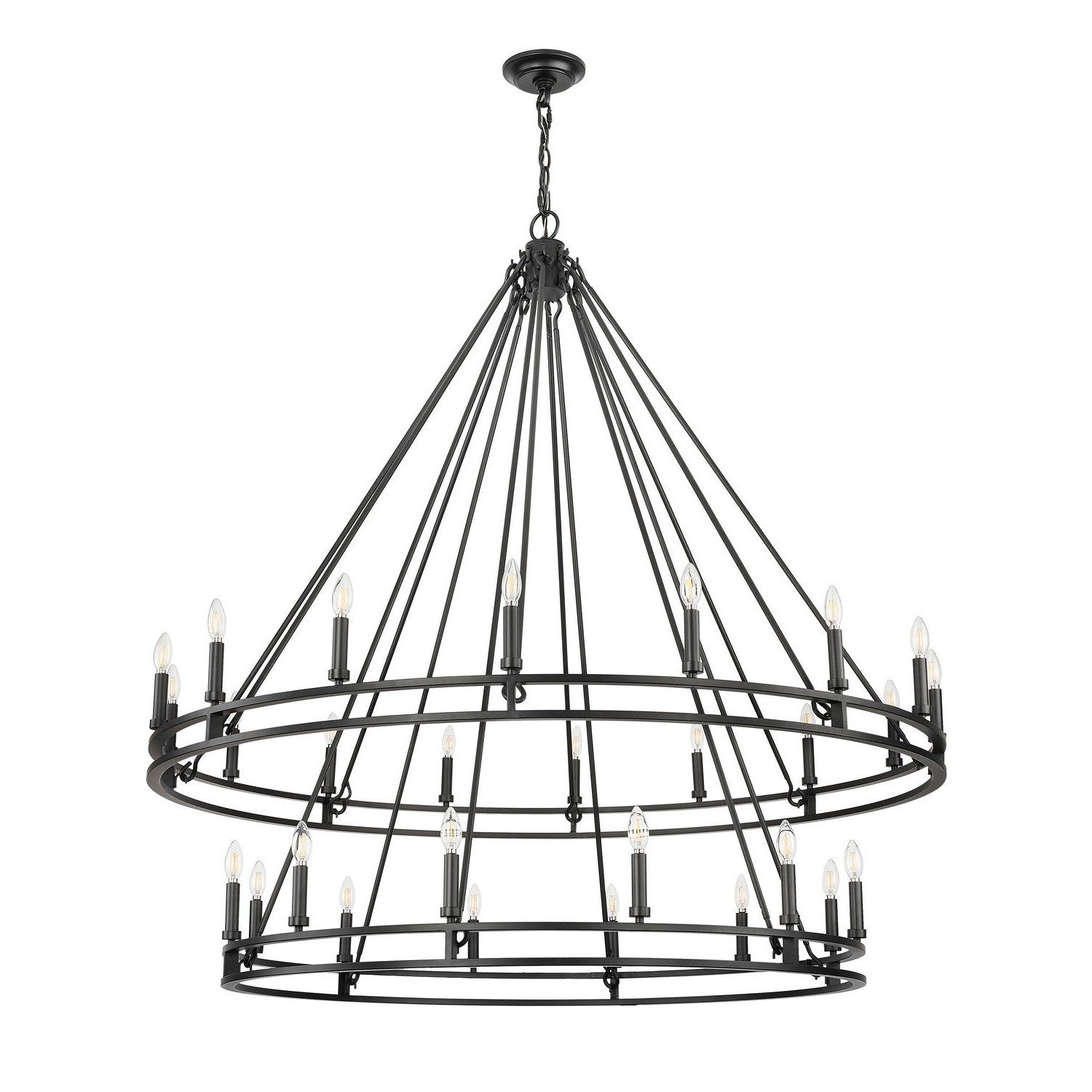 Z-Lite - 4005-28MB - 28 Light Chandelier - Dennison - Matte Black
