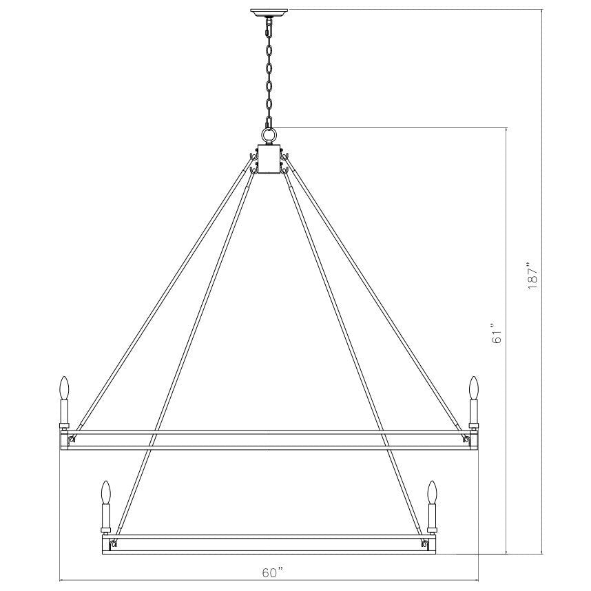 Z-Lite - 4005-28MB - 28 Light Chandelier - Dennison - Matte Black
