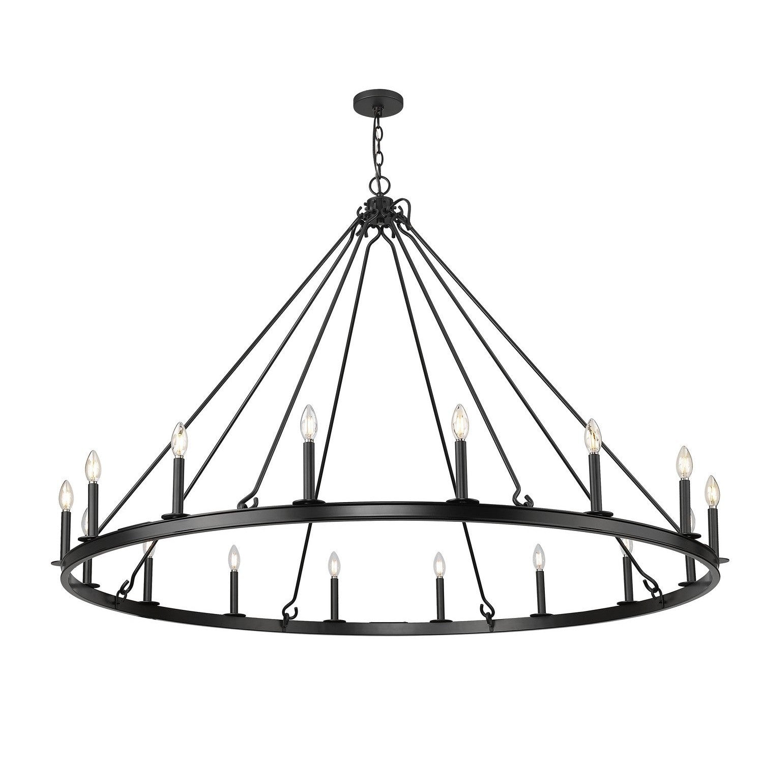 Z-Lite - 482R-16MB - 16 Light Chandelier - Barclay - Matte Black