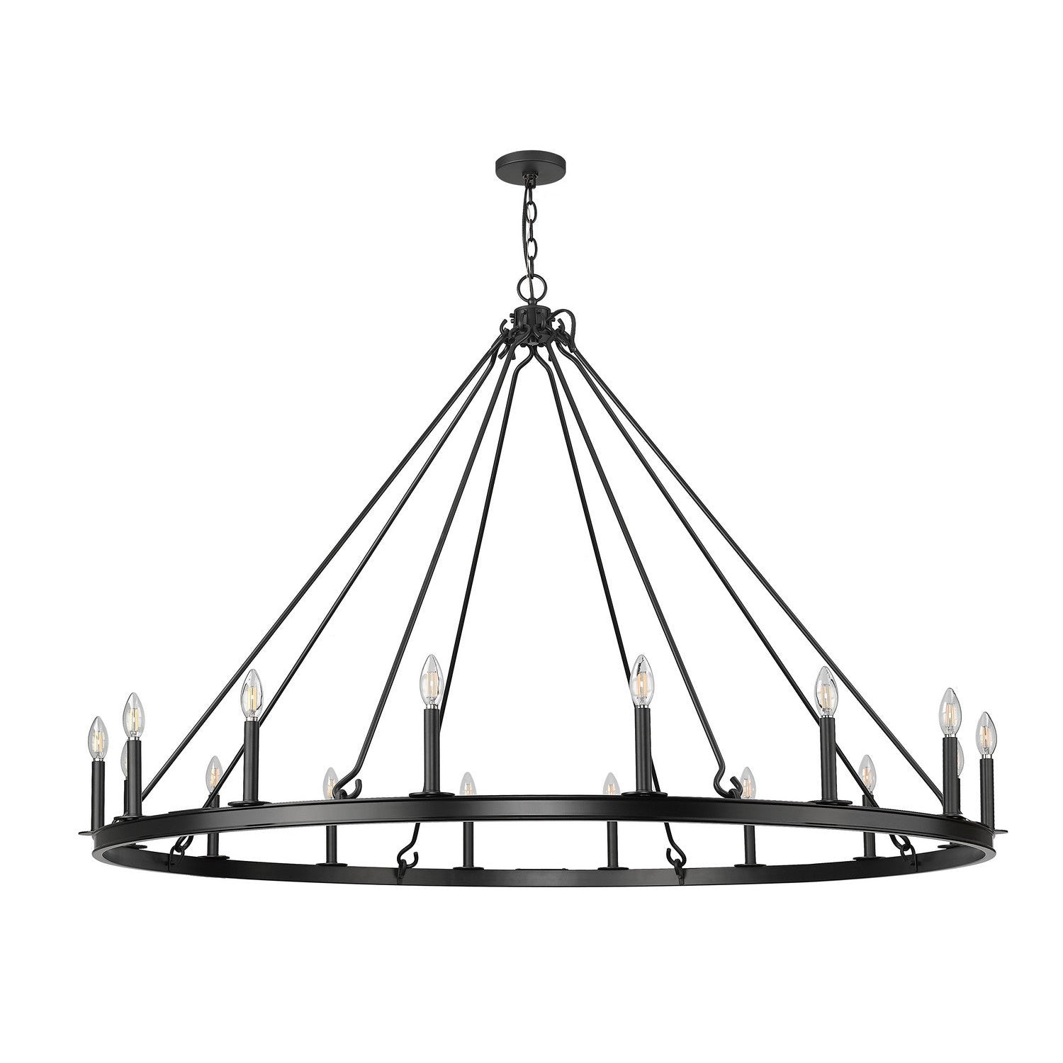 Z-Lite - 482R-16MB - 16 Light Chandelier - Barclay - Matte Black