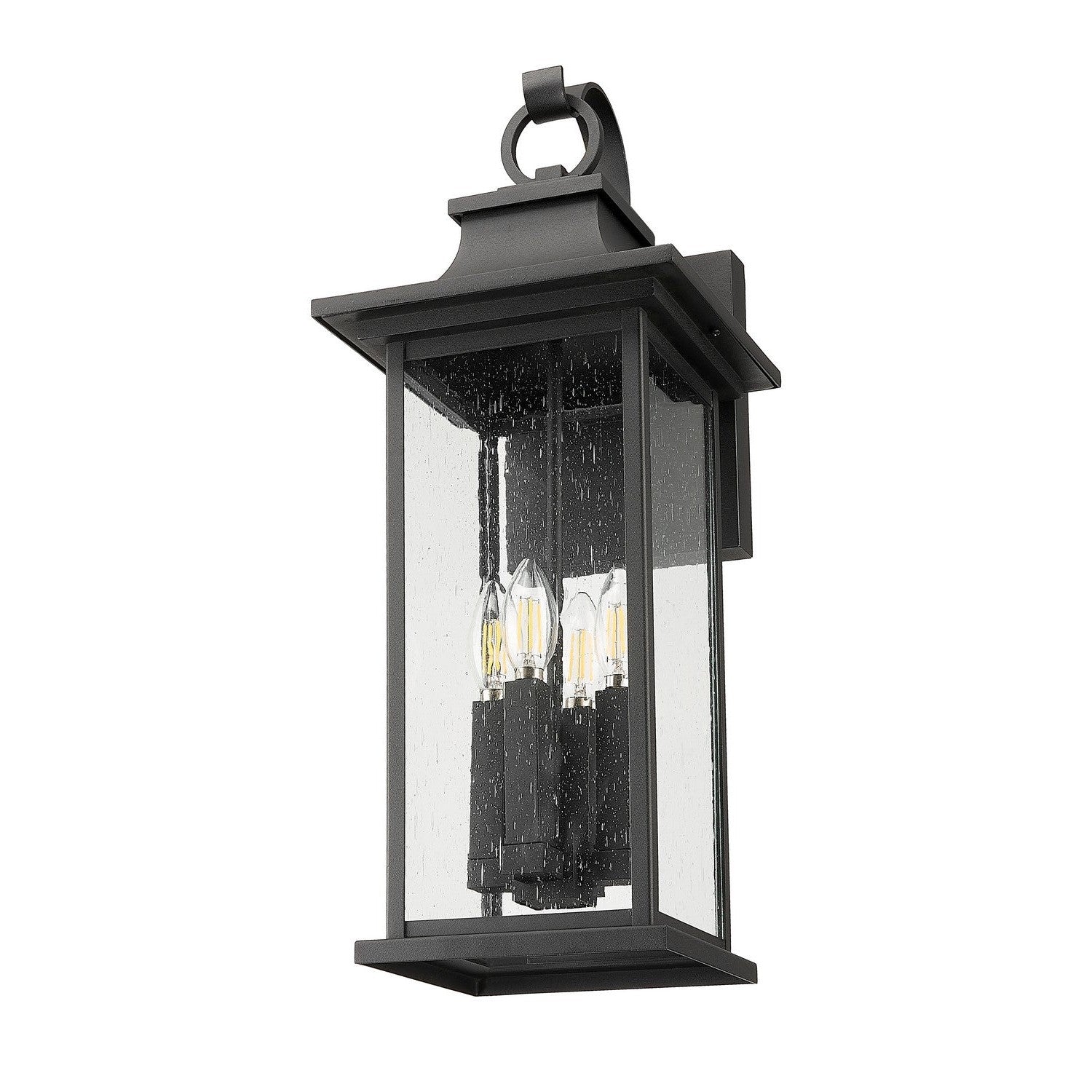 Z-Lite - 5017B-BK - Four Light Outdoor Wall Light - Tiberius - Black