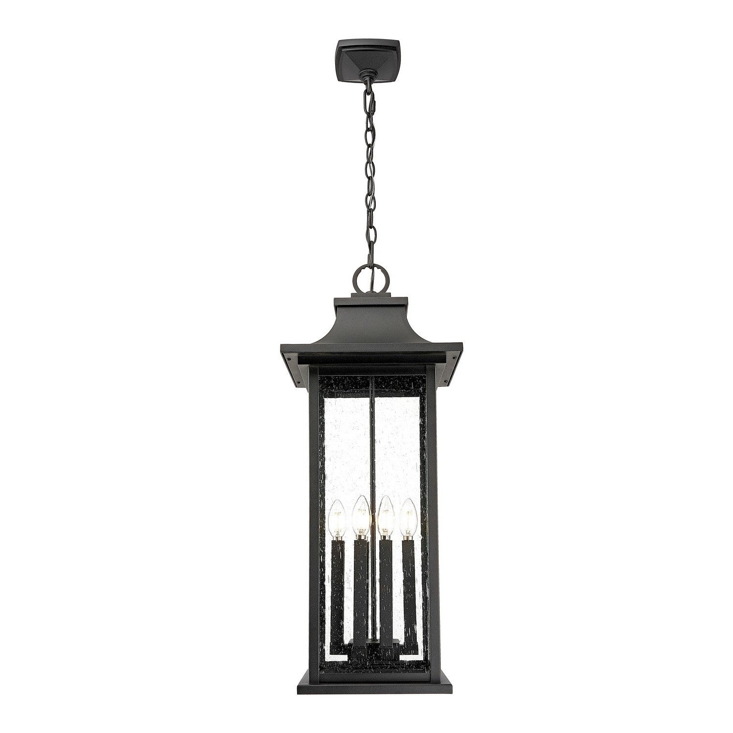 Z-Lite - 5017CHXL-BK - Six Light Outdoor Chain Mount Ceiling Fixture - Tiberius - Black