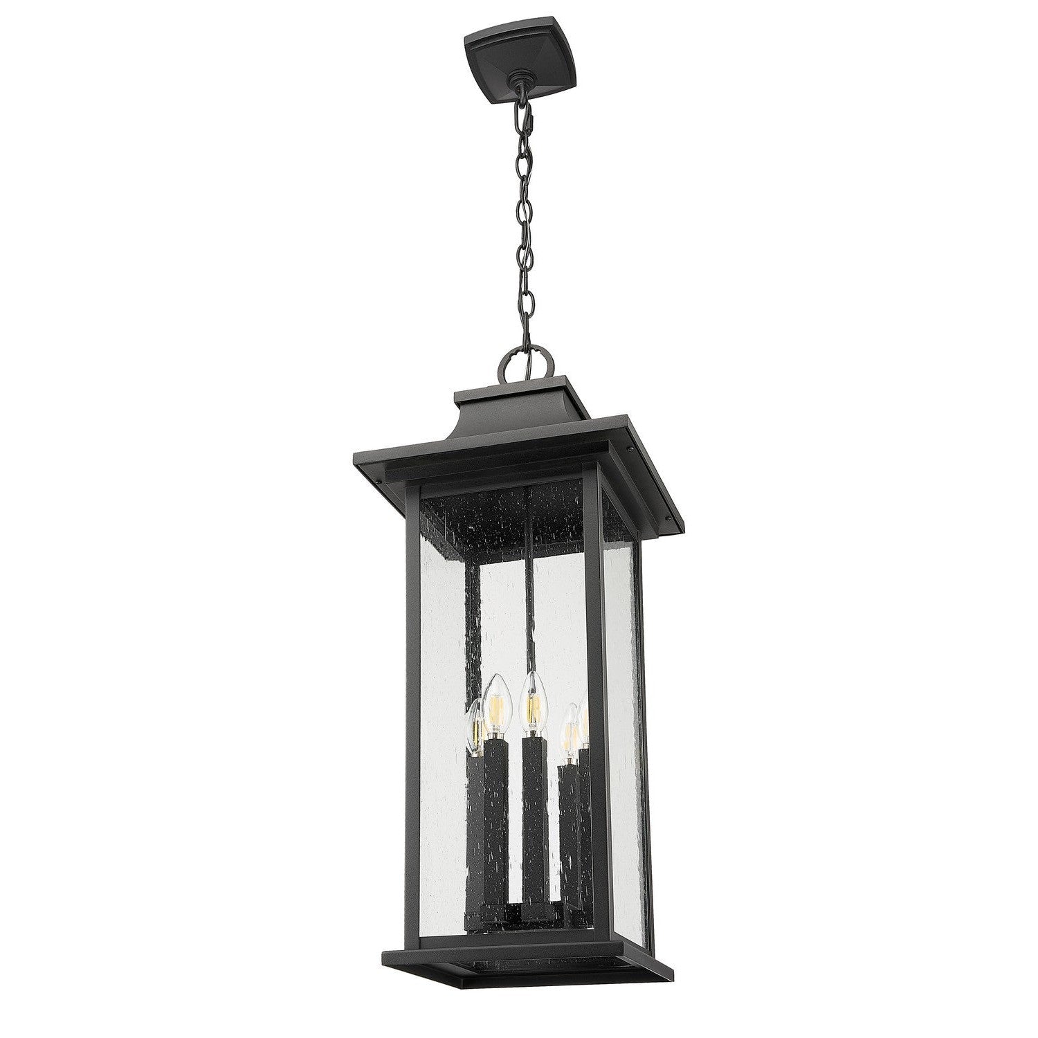 Z-Lite - 5017CHXL-BK - Six Light Outdoor Chain Mount Ceiling Fixture - Tiberius - Black